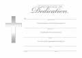 Broadman Holman Certificate-Dedication w/Silver Foil Embossing (5" x 7") (Pack of 6)