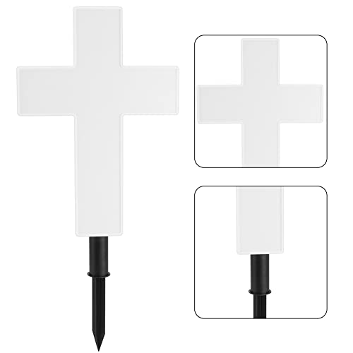 Solar Cross for Cemetery Grave, Lighted Memorial Garden Stake