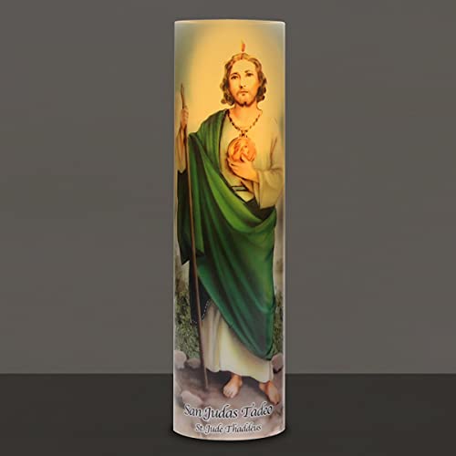 Stonebriar St. Jude Flameless LED Devotional Prayer Candle with Automatic Timer - style: St Jude