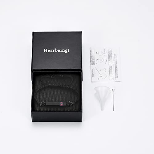 Harbeingt Adjustable Urn Bracelet for Ashes for Women Cremation Jewelry - color: Black Red