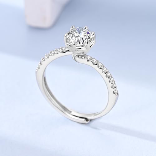Parmuz 925 Sterling Silver Adjustable Ring for Woman Stackable Open Ring - color: black silver