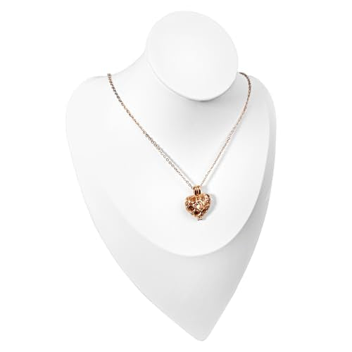 Paw Print Heart Pet Ashes Memorial Necklace with Mini Inner Box-B-Rose Gold | Pet Cremation Jewelry for Ashes, Cremation Urn Jewelry to Hold Dog & Cat Ashes Pendant with Box Filling Tools - color: B-Rose Gold