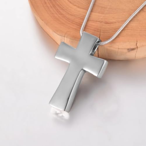 Cross Heart 925 Sterling Silver Cremation Ashes Urns Necklace Memorial Keepsake Pendant Jewelry Keepsake Necklace for Ashes memorial crosses necklace holds human ashes of loved ones for Women and Men