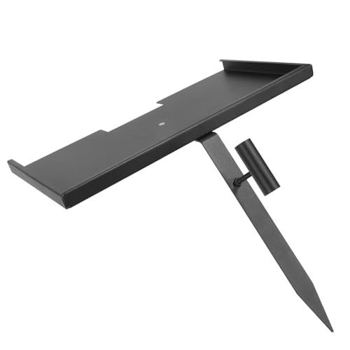 Yardwe Heavy Duty Grave Marker Stand for Cemetery Memorial Plaques Iron Metal Holder for Loved Ones and Pets with Flower Bouquet Tube 12X11 Inch Durable Outdoor Memorial Sign Stake
