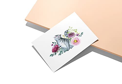 Twigs Paper Cat Thank You Cards, Set of 24 Blank Cat Stationery Note Cards | Matching envelopes included, hand-illustrated art, for nature & animal lovers, thinking of you - color: Playful Cats, size: 24-Count