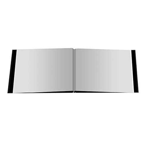 Pioneer 5 Inch by 7 Inch Postbound Fabric Frame Front Memory Book, Deep Black - color: Deep Black, size: 5"x7"