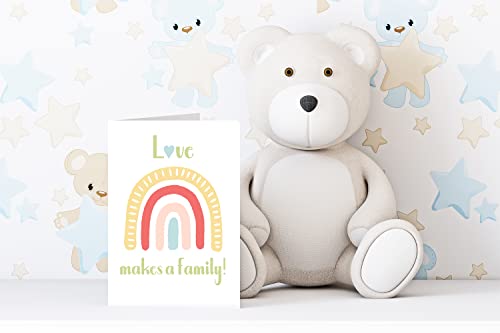 Red Door Inspirations Happy Adoption Day Rainbow Adoption Greeting Card & Envelope (Single Rainbow)