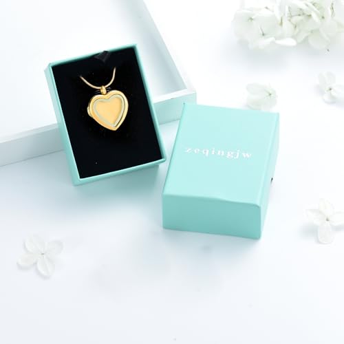 zeqingjw Glass Cremation Jewelry - Round Heart Memorial Urn Necklace for Ashes of Loved One - Stainless Steel Human Pet Dog Cat Keepsake Urn Pendant - color: A-Gold