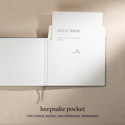 Kunitsa Co. Wedding Guest Book, Evergreen Cover - color: Evergreen