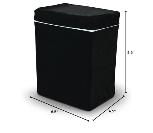 Velvet Urn Bag with TSA Approved Cremation Container | Holds Cremated Ashes of Human Adult | for Use in a Niche or Ground Burial | Fits The Crowne Burial Urn Vault (Black with Our Lady) - color: Black With Our Lady