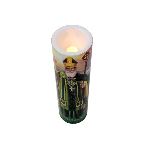 Saint Patrick LED Flameless Devotional Prayer Candle