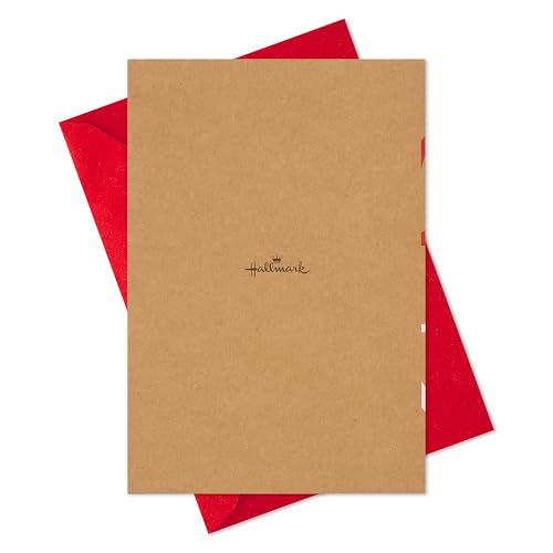 Hallmark Kraft Valentines Day Card Assortment (16 Cards with Envelopes) Red, Black, White