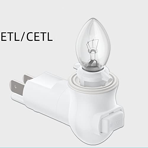 Plug in Night Light Module,Wall Light Plug with ON/Off Switch,E12 Base Socket for Himalayan Crystal Salt Night Light,Wall Light (with Thread Gasket) - style: With thread gasket