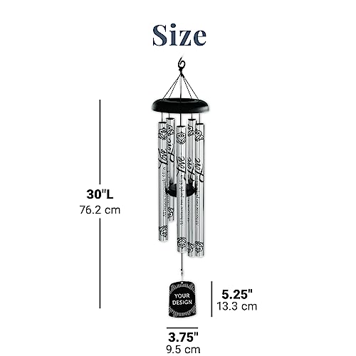 Let's Make Memories Personalized Memorial Sonnet Keepsake Wind Chime - Sympathy - Condolences -44" H - style: In Loving Memory