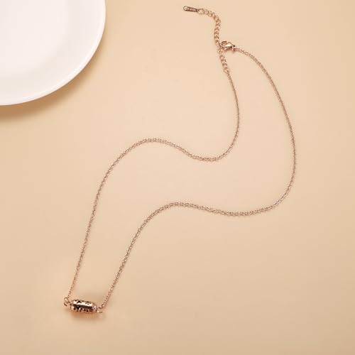 Pet Cremation Jewelry Stainless Steel Paw Print Tube Urn Necklace For Cat Dog Ashes Necklace For Women Keepsake With Filling Kits - color: Rose Gold Necklace