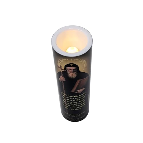 St Benedict, LED Flameless Devotional Prayer Candle