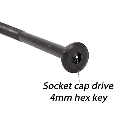 cSeao 10-Pack M6 70mm Black Socket Cap Screws Barrel Nuts Set for Furniture Crib Chairs Baby Bed - size: M6x70mm 10-Pack