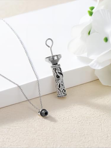 JKR Keepsake Urn Necklace for Ashes Cremation Jewelry Memorial Gift - style: 5-Phoenix