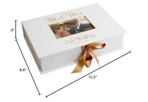 Golden Foil Wedding A4 Keepsake Box