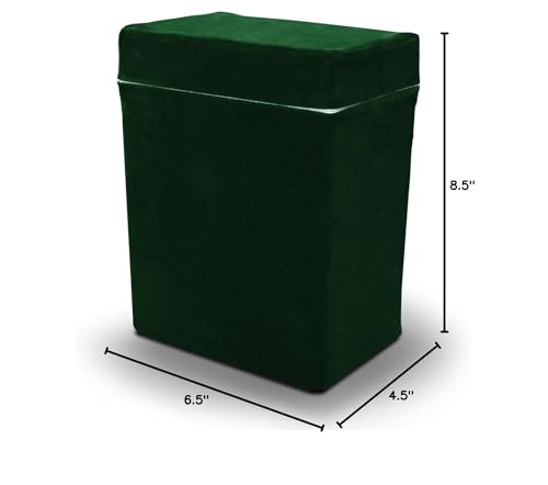 Velvet Urn Bag with TSA Approved Cremation Container | Holds Cremated Ashes of Human Adult | For Use in a Niche or Ground Burial | Fits the Crowne Burial Urn Vault (Green) - color: Green