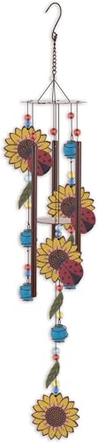 Sunset Vista Designs Ladybug and Sunflower Chime, 28-inch Height - color: Ladybug