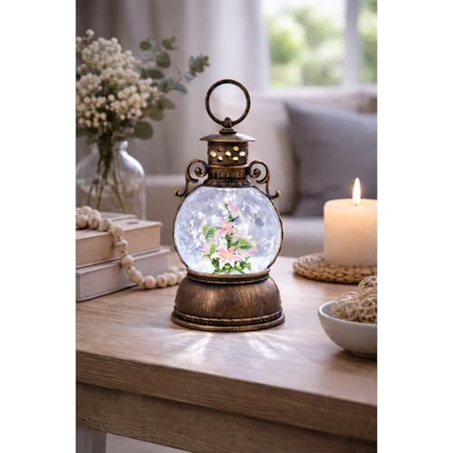 The Bridge Collection Hummingbird Water Glitter Lantern - LED Light