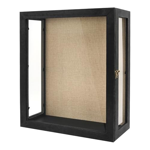13x16x6 Extra Black Deep Shadow Box with 3 Removable Panels,Black - color: Black, size: 13x16x6