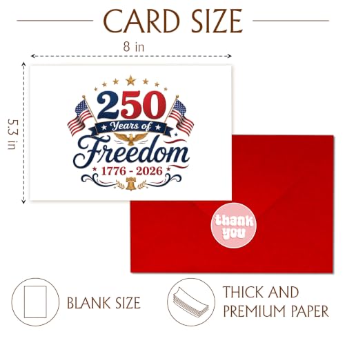 Fourth of July Invitation Greeting Card with Red Envelope, Patriotic Fireworks Community Celebration Card, USA Independence Day Party Invite Card for Family, Friends, Neighbors - color: ame10