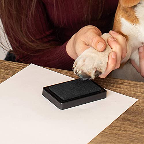 Pet Paw Print Impression Kit | Dog Ink Paw Print Kit | Pet Paw Print Kit | an Easy to Use Paw Print Stamp Pad for Dogs | Contains an Ink Pad for Dog Paw Prints That You Can Treasure (Big Black) - color: Big Black
