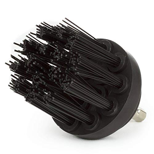 2in Long Black Ultra Stiff BBQ Grill Brush - Spin Brush Rust Remover - color: Black