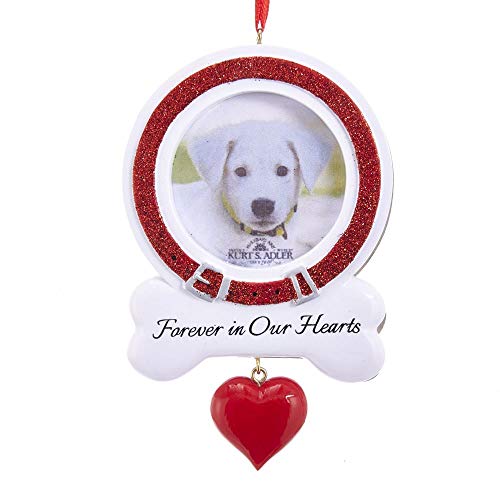 Kurt S. Adler Forever in Our Hearts Dog Picture Frame Ornament W8431 New