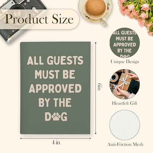 Dog Photo Album 4x6, Dog Lover Gifts, Funny All Guests Must Be Approved by the Dogs 18 Pockets Small Picture Memory Photo Album for Gift for Pet Lover Owner - color: Dog Guests