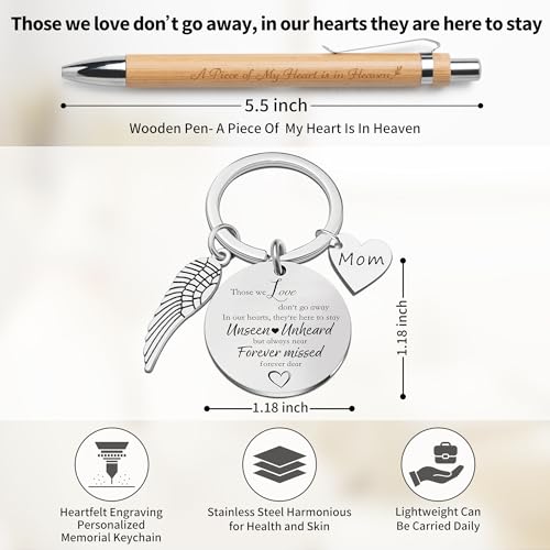 Letter to My Husband in Heaven Leather Journal Sympathy Gifts for The Loss Of Husband, Leather Journal A5 Notebook and Angel Keychain, Bereavement Memorial Travel Photo Diary With Wood Pen - color: Husband