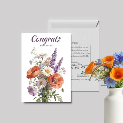 Outsidepride Congratulations Seed Packet Favors - 25 Packets - size: Option 1, style: Congratulations
