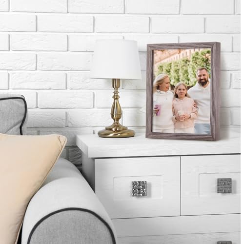 Muzilife 8x10 Shadow Box 3D Picture Frames, Glass, 3 Pack, Texture Gray | FSC-Certified MDF | With Stand | Tabletop or Wall Display | Memory Box | Shadow Cases Set | For Photos and Keepsakes - color: 3pc 8x10-texture Gray