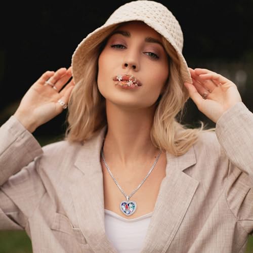 Picture Locket Necklace for Women Men Rose 14K Real Gold 925 Sterling Silver Jewelry Heart Locket Necklace that Holds Pictures Tree of Life Viking Wolf Celtic Knot St Christopher St Michael Pendant - color: H-Heart Locket-cardinal-6