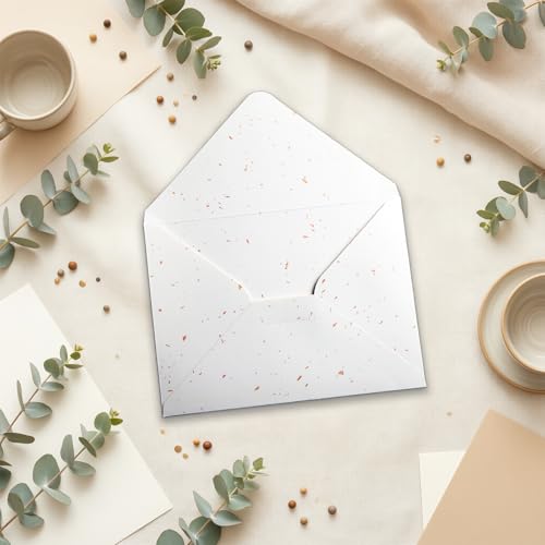 Minimalist Baby's Breath Illustration Card 5x7 Inch, Premium Thick Cardstock with Envelope, Elegant Floral Card — Thank You, Sympathy, Thinking of You,Anniversary Card — Single Card - color: Baby's Breath