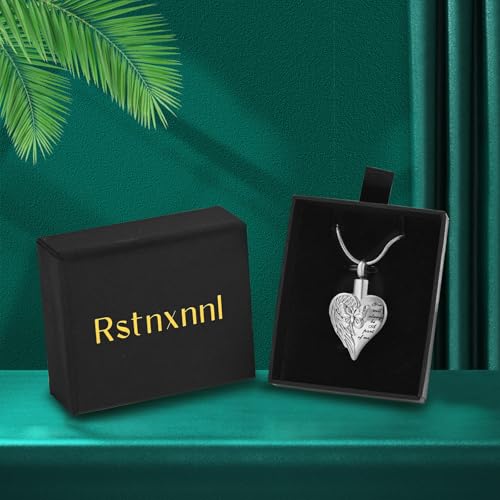 Love Heart Cremation Jewelry Urn Necklaces Butterfly Urn Necklaces for Ashes Memorial Keepsake Pendant for Women Men Gifts With Funnel Kit & Bag - color: Silver