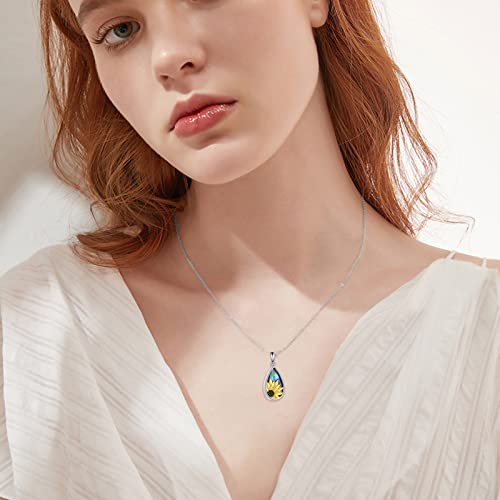 TIGER RIDER Pet Paw Necklace 925 Sterling Silver Cross Infinite love Necklace Pendant Pet Jewelry Gift for Dog Cat Lovers - style: Sunflower