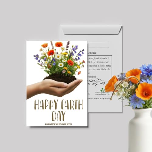 Outsidepride Earth Day Seed Packet Favors - 25 Packets - size: Option 2, style: Earth Day