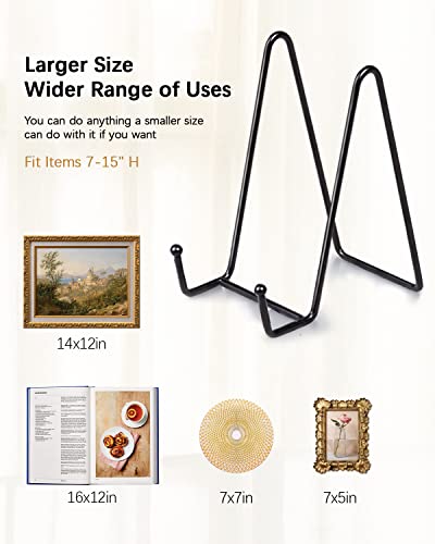 Lzerking 10 Packs Display Stands for Plate, 6 Inches Black Plate Stands
