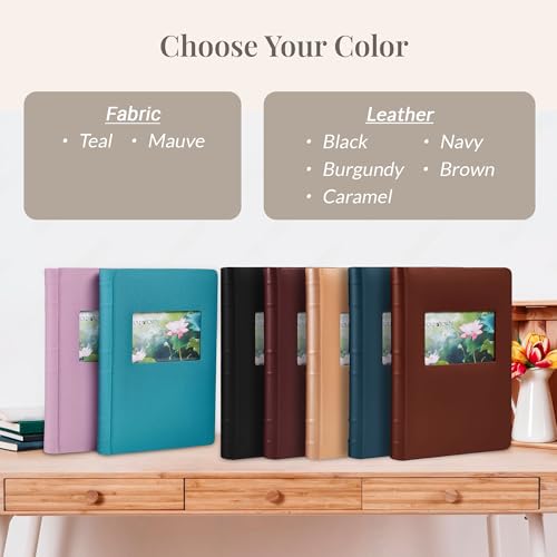 Old Town 2-Pack Bonded Leather Photo Albums, Multi Size Photo Album 5x7 & 4x6 Slots, Acid-Free Photo Album 4x6 300 Photos or 100 5x7 Photos, 50 Double-sided Welded Pages, Burgundy - color: Burgundy