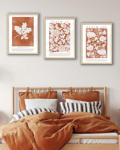 EcoHest 12x16 in Colossians Scripture Fall Botanical Christian Wall Art - color: Framed Faith, size: 16"L x 12"W