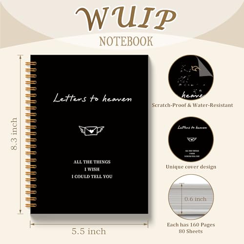 Letters to Heaven Grief Journal Notebook, Sympathy Notebooks Gifts for Loss of Loved One, Grief Journal for Women, in Loving Memory Sympathy Gifts Spiral Notebook 5.5x8.3