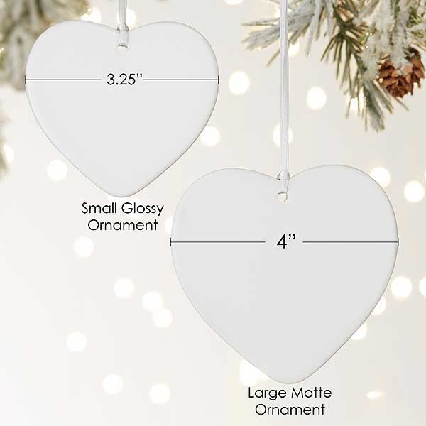 Personalization Universe Your Wings Personalized Heart Ornament- 3.25" Glossy - 2 Sided - style: Glossy, 2 sided