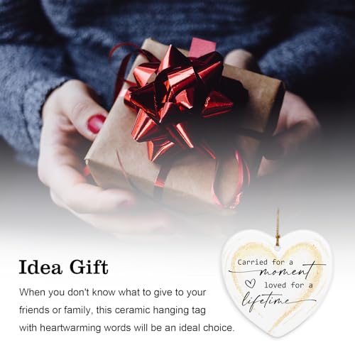 Miscarriage Gifts for Mothers Fathers Parents Loss of Angel Baby Memorial Gift Infant Loss Memorial Gifts Miscarriage Memorial Ornament 2026 Baby in Heaven Sympathy Gift Ceramic Ornaments - style: Carried for a moment