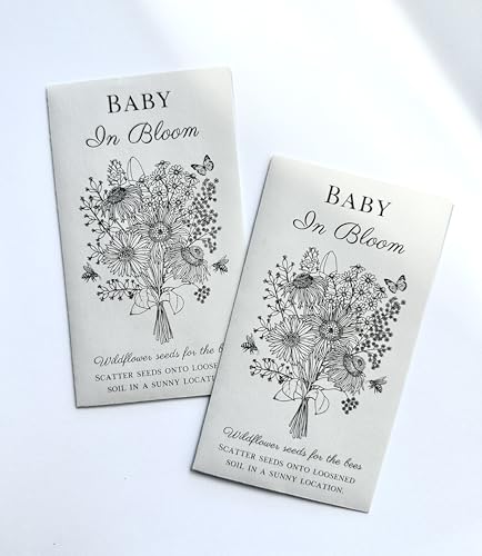 Wildflower Baby Shower Favors Seed Packets Pack of 25 Baby in Bloom Shower Favors Wildflower Baby Shower Favors | Baby in Bloom seed packet favor