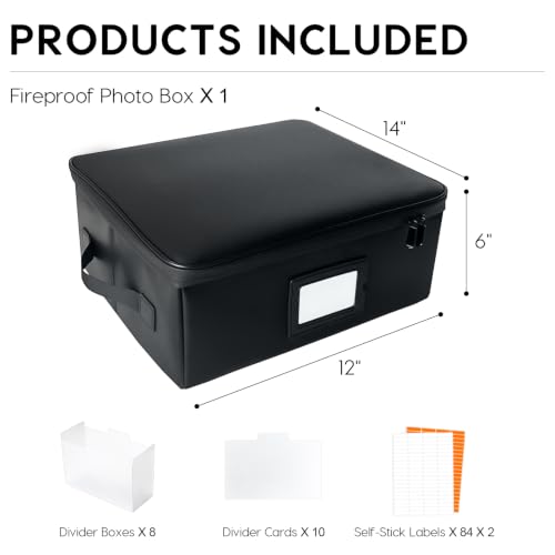 Viesembo Photo Storage Box, Holds up to 2000 4x6 Photos