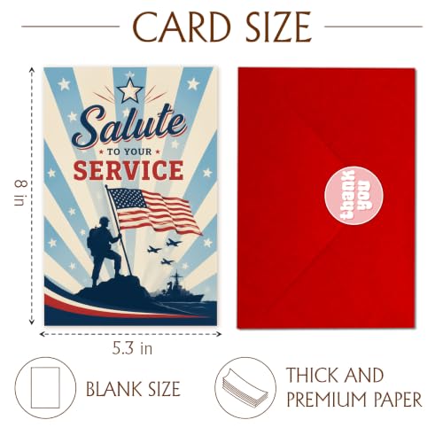 250 Years of Freedom Greeting Card with Red Envelope, 1776-2026 Patriotic Flag Liberty Bell Celebration Card, Semiquincentennial Independence Day Card for Veterans, Family, Friends - color: american14