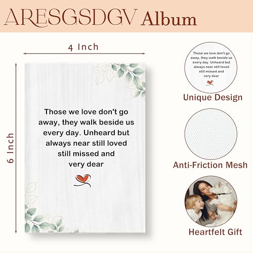 Memorial Photo Album 4x6 18 Pockets Photos, Sympathy Gifts for Loss of Loved One, Bereavement Gifts, Those We Love Don't Go Away Small Mini Photo Album Hold 36 Pictures Book - color: Very Dear